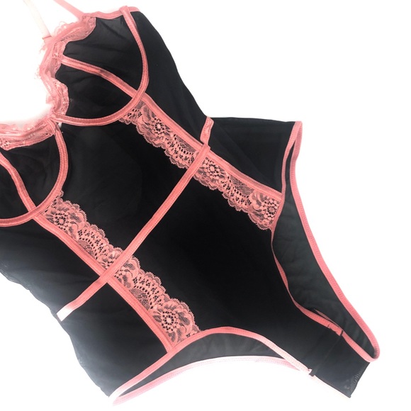 Fashion Nova Lace Mesh Body-Suit - Picture 2 of 5